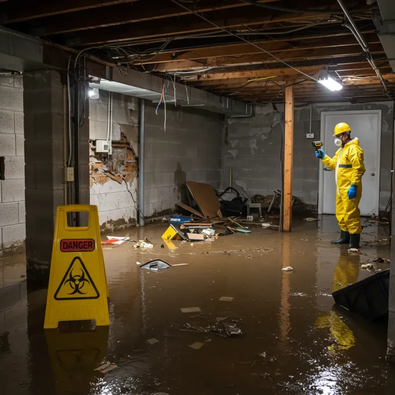 Flooded Basement Electrical Hazard in Hawarden, IA Property